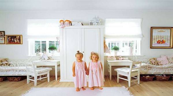 Дизайн детской комнаты для двойняшек (фото) с фото